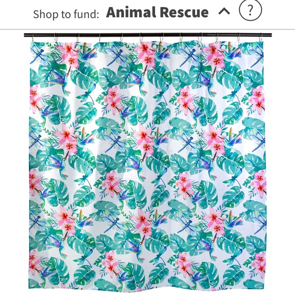 NWT TROPICAL SHOWER CURTAIN Still in package - Picture 3 of 7